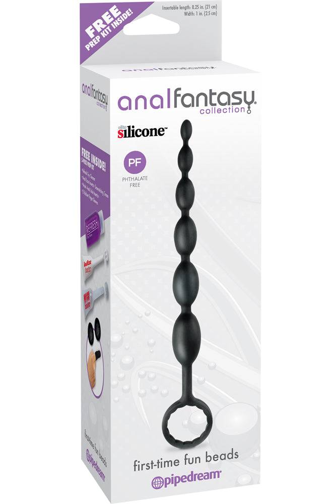 Pipedream - Anal Fantasy - First Time Fun Anal Beads - Black - Stag Shop