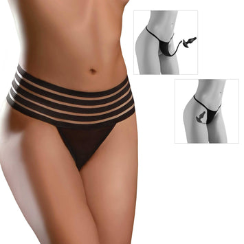 Pipedream - Hookup Panties - Crotchless Love Garter with Attachable Butt Plug - Size S-L - Stag Shop