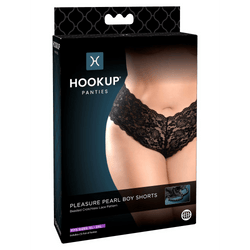 Pipedream - Hookup Panties - Pleasure Pearl Boy Shorts with Stimulating Pearls - Size XL-XXL - Stag Shop