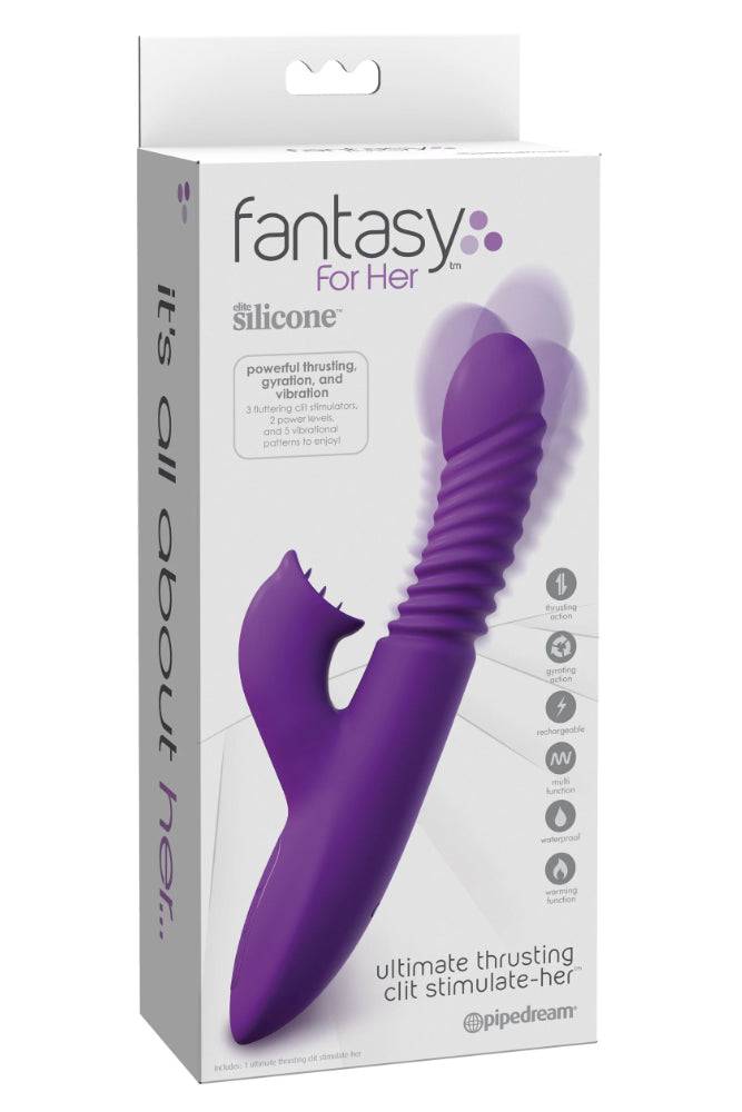Pipedream - Fantasy For Her - Ultimate Thrusting Clit Stimulate-Her Dual Vibrator - Stag Shop
