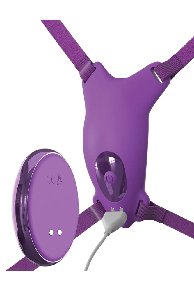 Pipedream - Fantasy for Her - Ultimate Butterfly Strap-On with Remote - Purple - Stag Shop