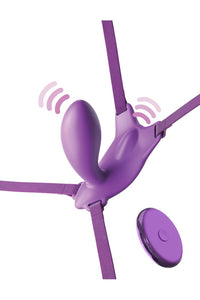 Thumbnail for Pipedream - Fantasy for Her - Ultimate G-Spot Butterfly Strap-On Vibrator with Remote - Purple - Stag Shop