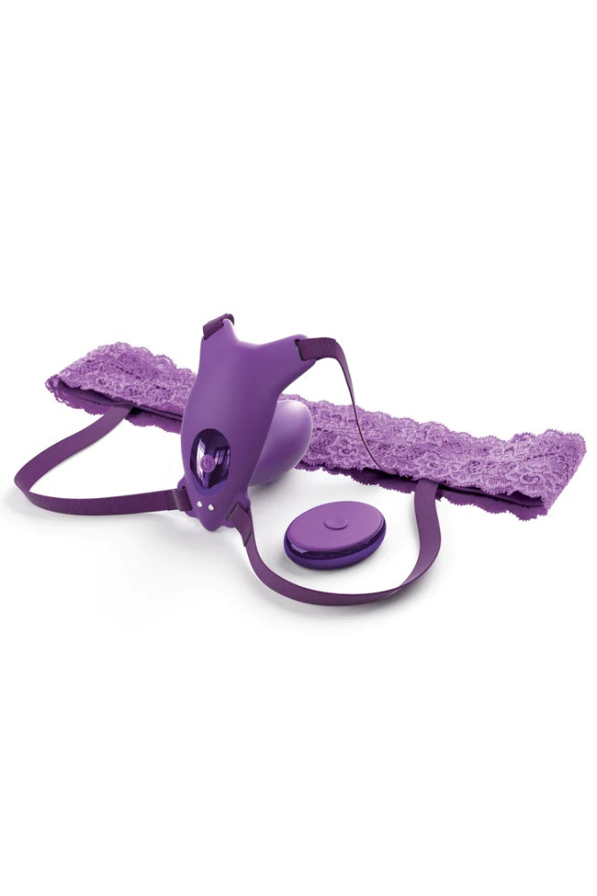 Pipedream - Fantasy for Her - Ultimate G-Spot Butterfly Strap-On Vibrator with Remote - Purple - Stag Shop