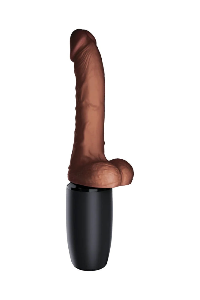 Pipedream - King Cock Plus - Thrusting Cock with Balls 7.5" - Brown - Stag Shop