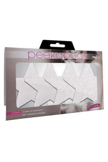X-Gen - Peekaboos - Luminous Stars Pasties - White - Stag Shop