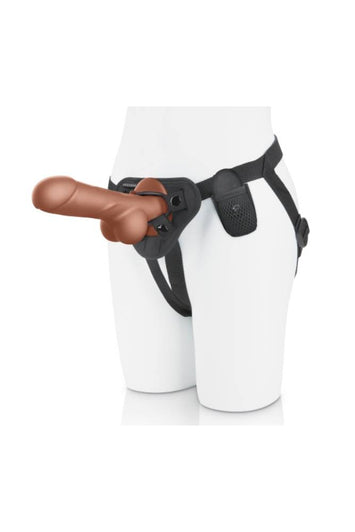 Electric Eel - Pegasus - 8” Remote Control Realistic Silicone Dildo With Balls And Harness - Brown - Stag Shop