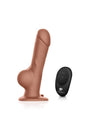 Electric Eel - Pegasus - 8” Remote Control Realistic Silicone Dildo With Balls And Harness - Brown - Stag Shop