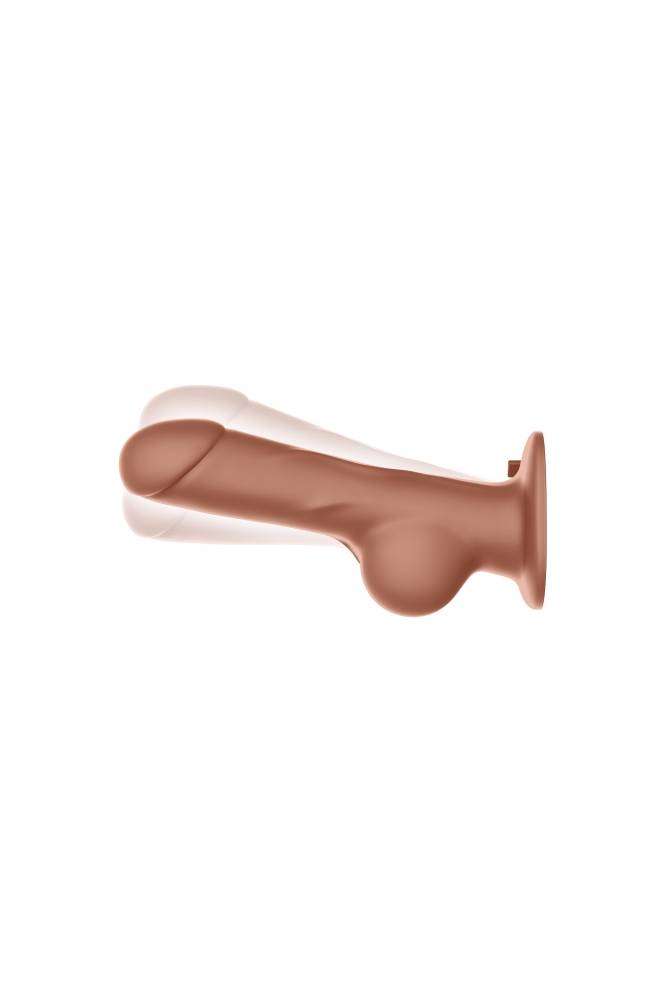 Electric Eel - Pegasus - 8” Remote Control Realistic Silicone Dildo With Balls And Harness - Brown - Stag Shop