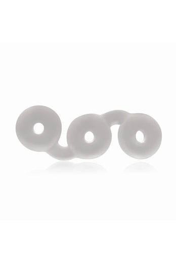 Perfect Fit - Triple Stack Connected Cock Ring Set - Clear - Stag Shop