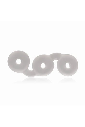 Perfect Fit - Triple Stack Connected Cock Ring Set - Clear - Stag Shop