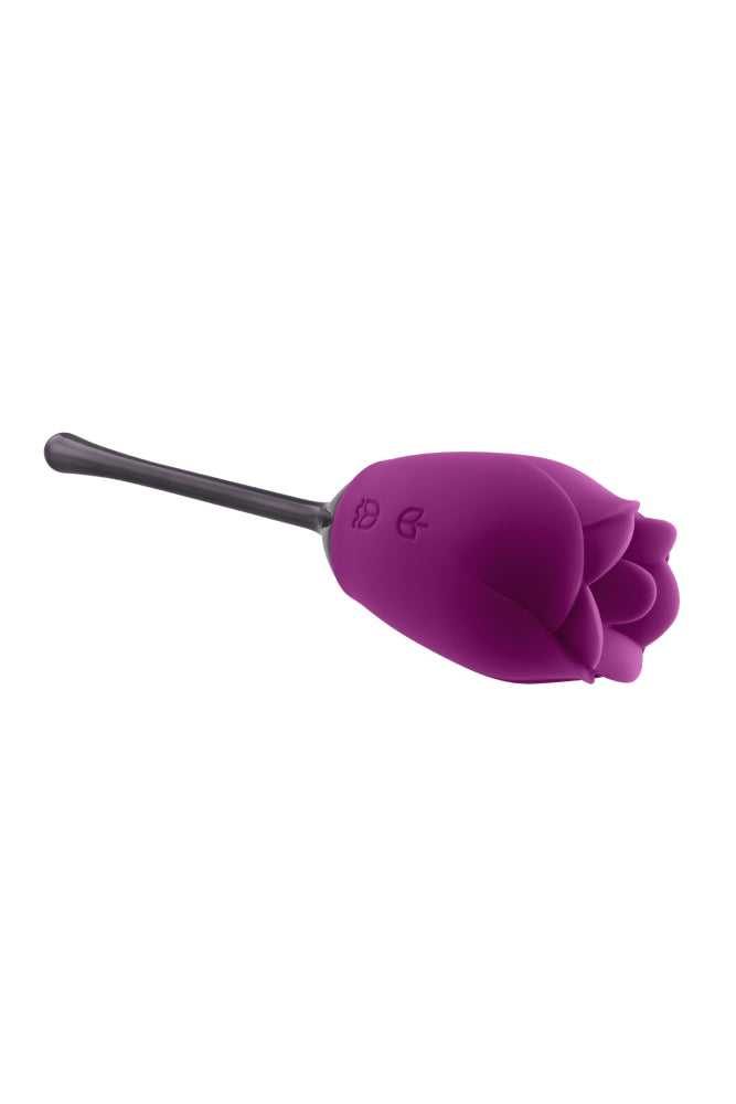 Playboy - Petal Flicking Head with Vibrating Stem Vibrator - Purple - Stag Shop