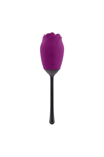 Playboy - Petal Flicking Head with Vibrating Stem Vibrator - Purple - Stag Shop