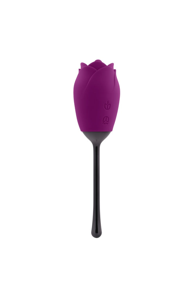 Playboy - Petal Flicking Head with Vibrating Stem Vibrator - Purple - Stag Shop