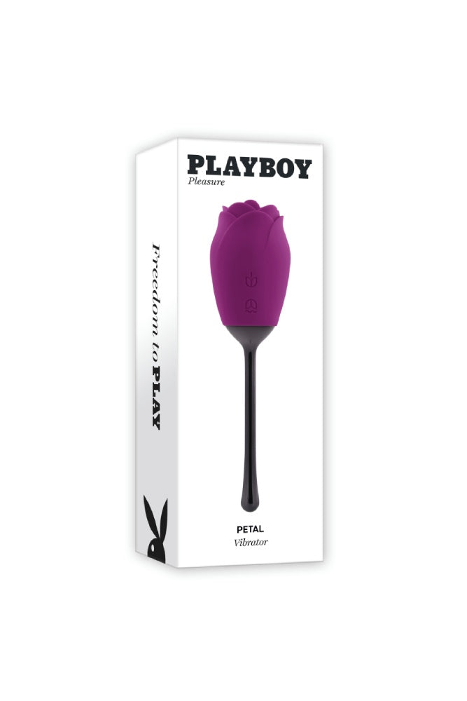Playboy - Petal Flicking Head with Vibrating Stem Vibrator - Purple - Stag Shop