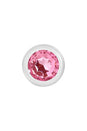 Adam & Eve - Pink Gem Glass Anal Plug - Clear/Pink - Stag Shop