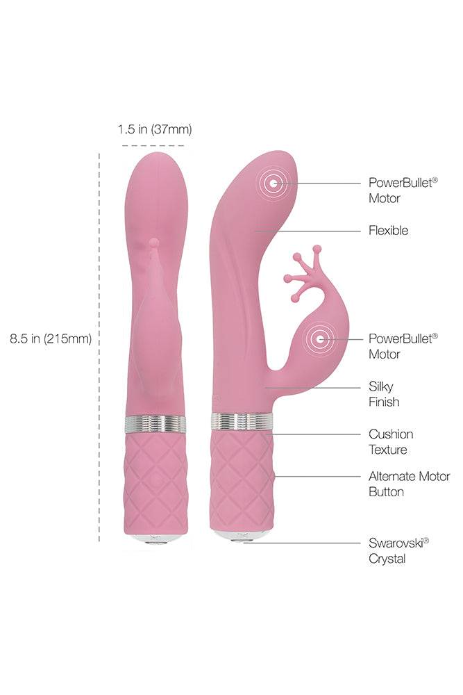 Pillow Talk - Kinky Dual Rechargeable Vibrator - Pink - Stag Shop