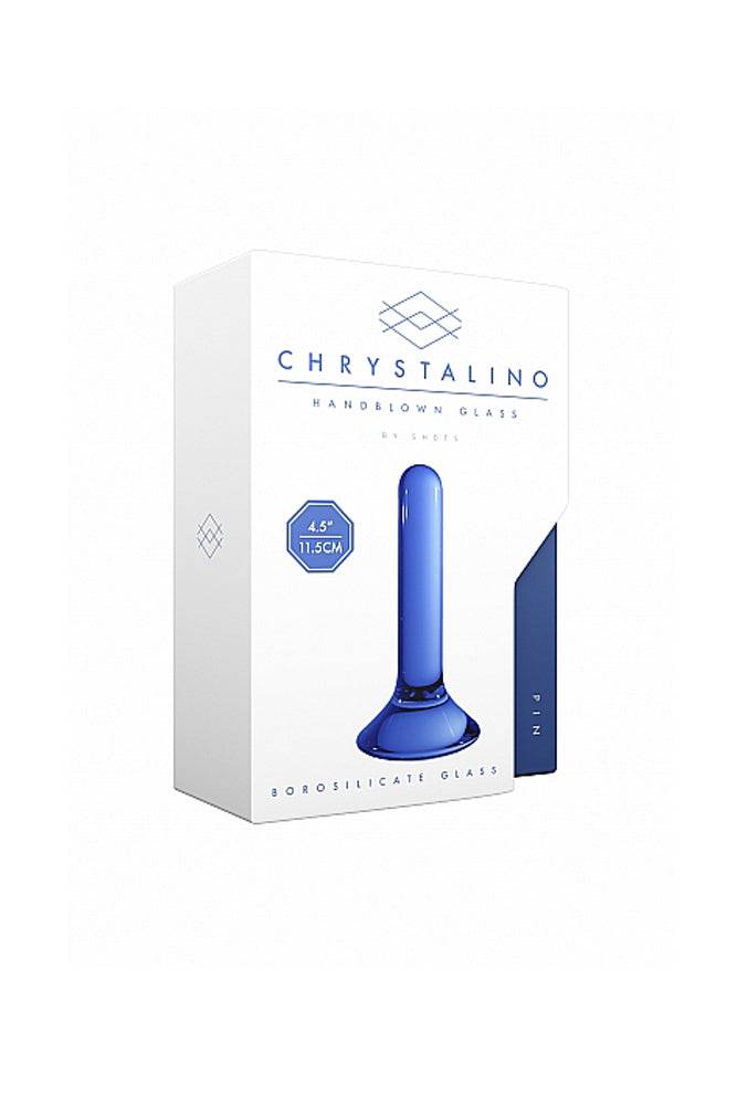 Shots Toys - Chrystalino - Pin Glass Butt Plug - Blue - Stag Shop