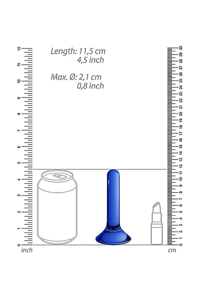 Shots Toys - Chrystalino - Pin Glass Butt Plug - Blue - Stag Shop