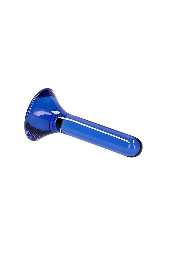 Shots Toys - Chrystalino - Pin Glass Butt Plug - Blue - Stag Shop