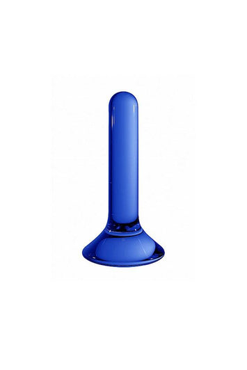 Shots Toys - Chrystalino - Pin Glass Butt Plug - Blue - Stag Shop