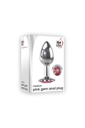 Adam & Eve - Pink Gem Butt Plug - Assorted Sizes - Stag Shop