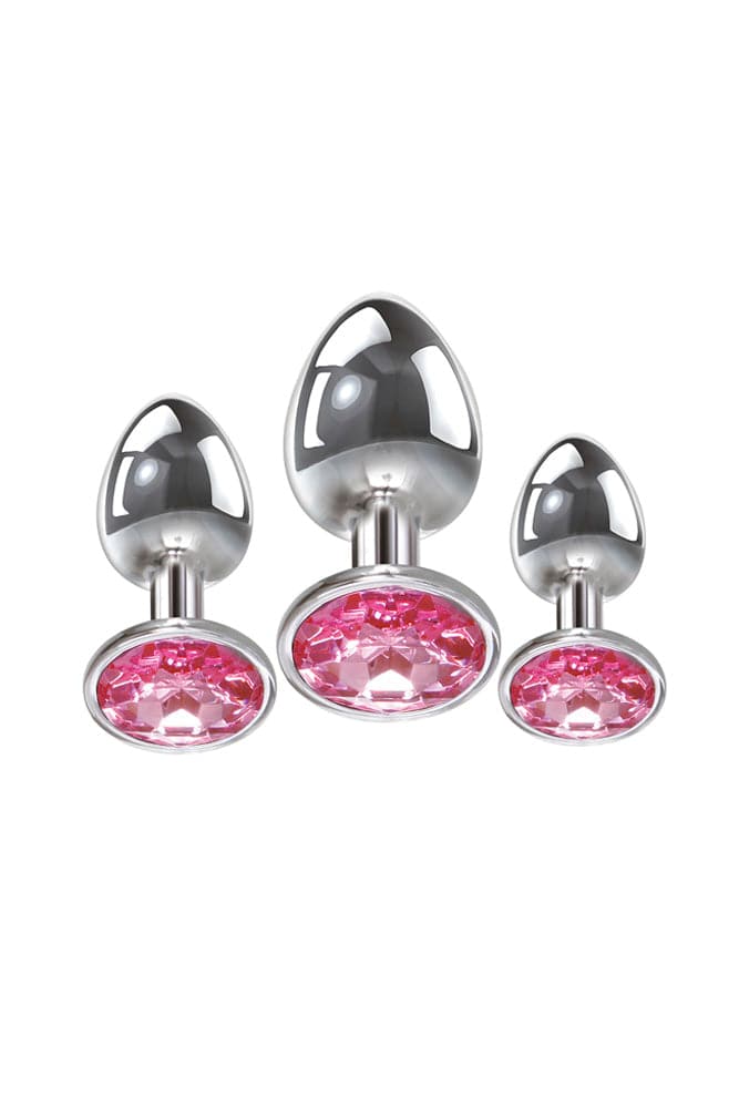 Adam & Eve - Pink Gem Anal Plug Set - Stag Shop