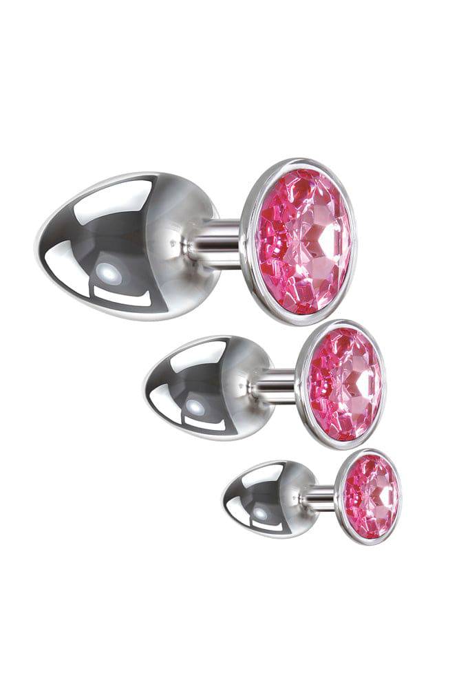 Adam & Eve - Pink Gem Anal Plug Set - Stag Shop