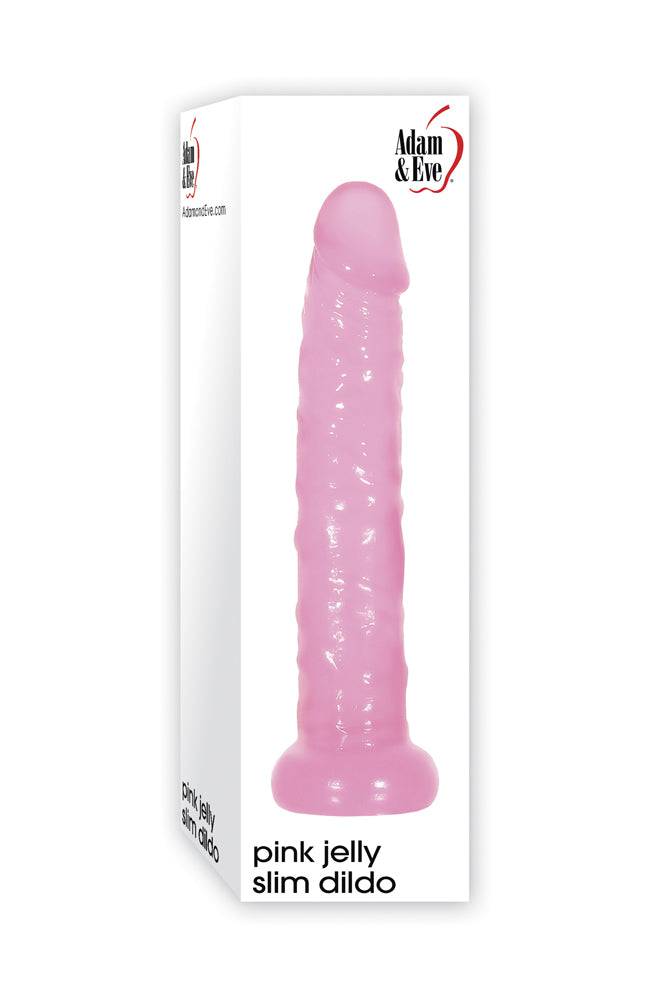 Adam & Eve - Pink Jelly Slim Dildo - Stag Shop