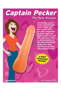 Thumbnail for Pipedream - Bachelorette Party Favors - Captain Pecker - The 6' Inflatable Party Pecker - Stag Shop