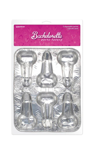 Pipedream - Bachelorette Party Favors - Disposable Pecker Cupcake Pan - 2 Pack - Stag Shop