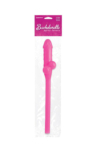 Pipedream - Bachelorette Party Favors - Jumbo Pecker Straw - Pink - Stag Shop