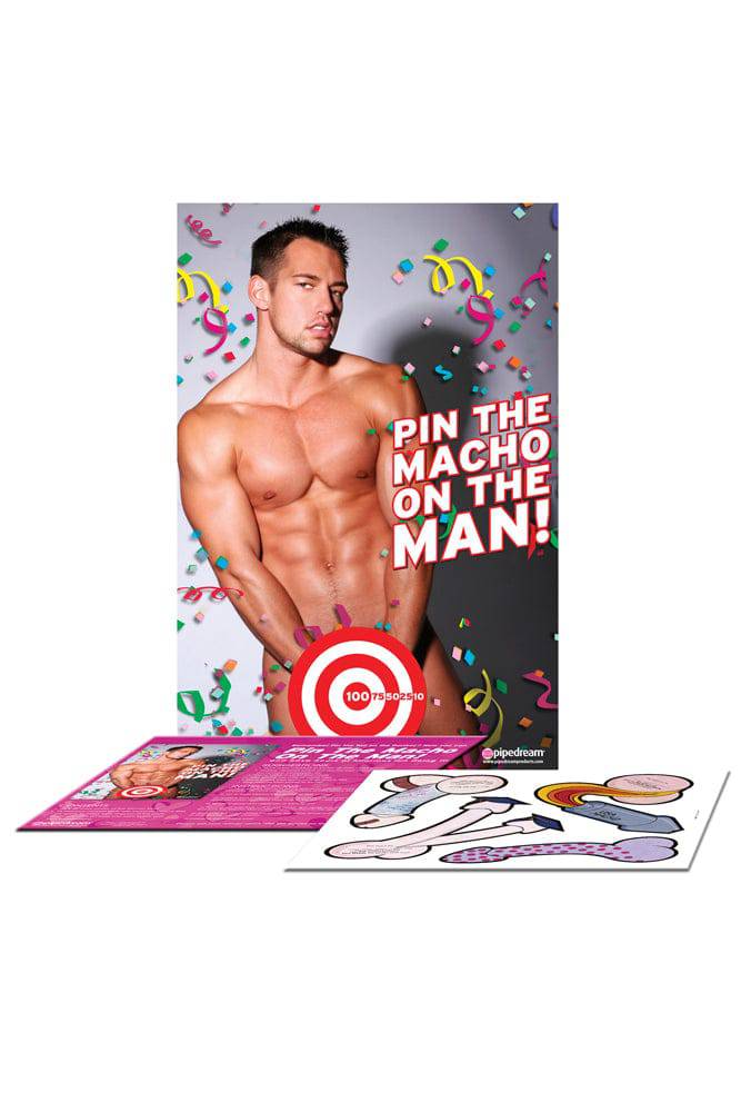 Pipedream - Bachelorette Party Favors - Pin the Macho on the Man Party Game - Stag Shop