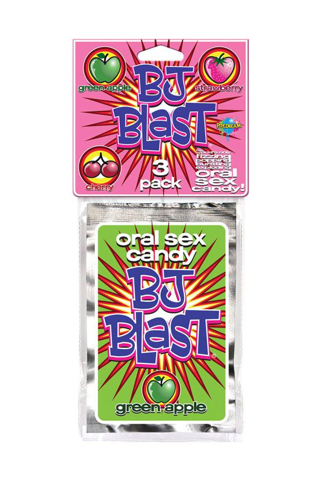 Pipedream - BJ Blast - Exploding Oral Sex Candy - 3 Pack - Assorted Flavours - Stag Shop