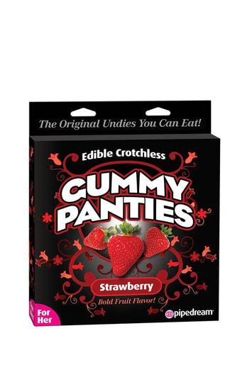 Pipedream - Edible Crotchless Gummy Panties For Her - Strawberry - Stag Shop