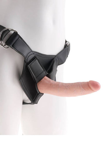 Pipedream - King Cock - Strap-On Harness with Realistic Dildo - 7 inch - Beige - Stag Shop