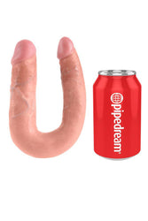 Pipedream - King Cock - Double Trouble Curved Ultra Realistic Double Ended Dildo - Medium - Beige - Stag Shop
