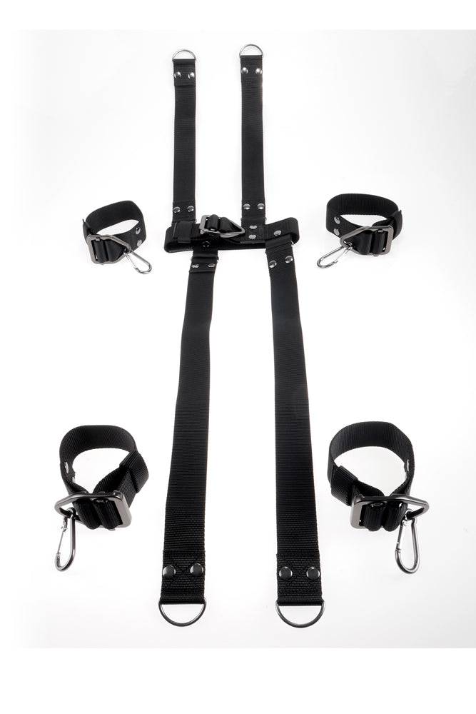 Pipedream - Command by Sir Richard's - Hogtie & Collar Bondage Restraint Set - Black - Stag Shop