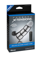 Pipedream - Fantasy X-tensions - Deluxe Silicone Power Cage - Vibrating Cock Cage - Stag Shop