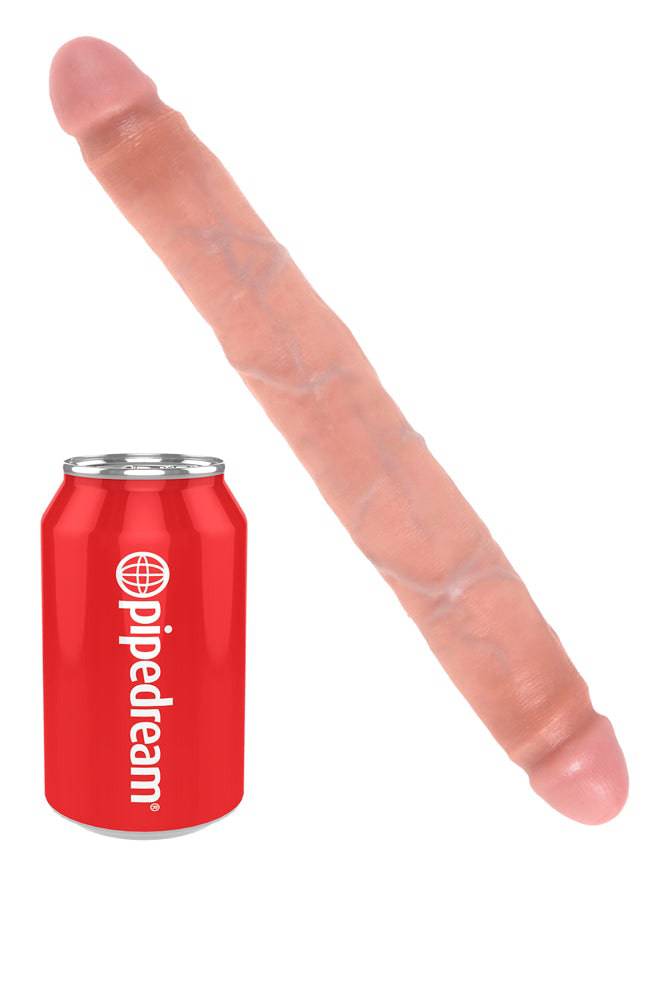 Pipedream - King Cock - Realistic Slim Double Ended Dildo - 12 inch - Beige - Stag Shop