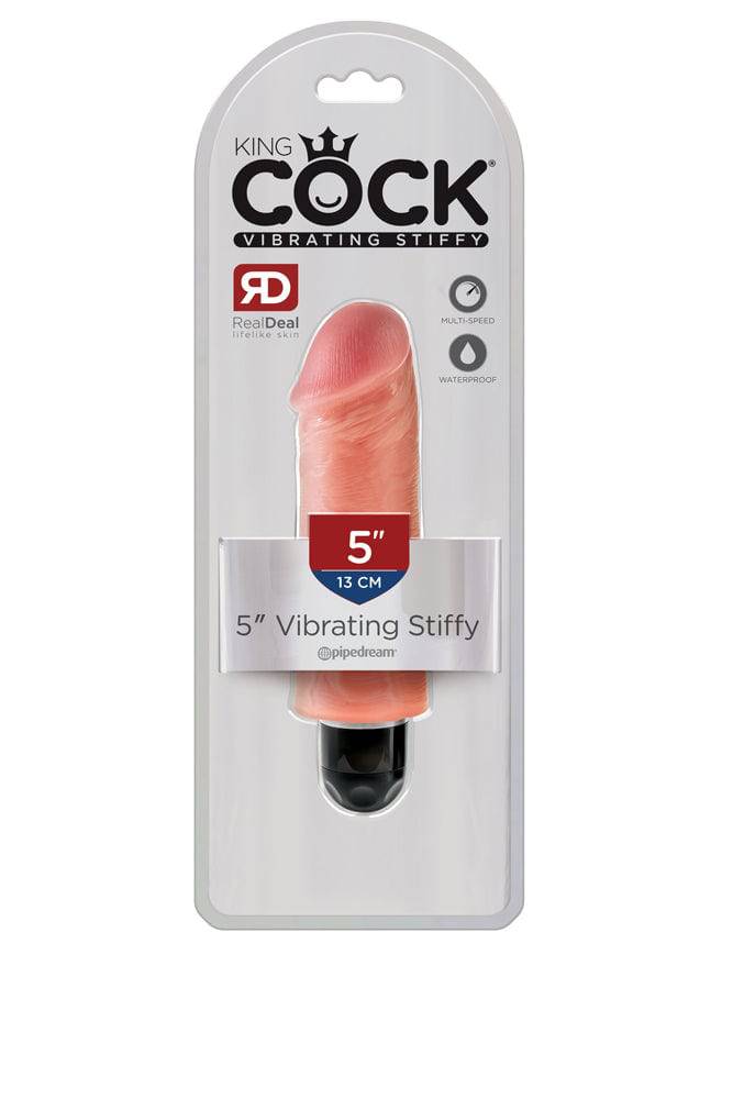 Pipedream - King Cock - Vibrating Realistic Stiffy Dildo - 5 inch - Stag Shop