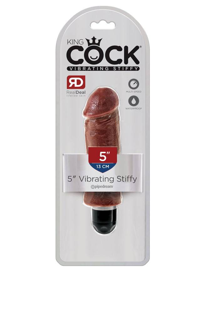 Pipedream - King Cock - Vibrating Realistic Stiffy Dildo - 5 inch - Stag Shop