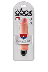 Thumbnail for Pipedream - King Cock - Vibrating Realistic Stiffy Dildo - 6 inch - Beige - Stag Shop