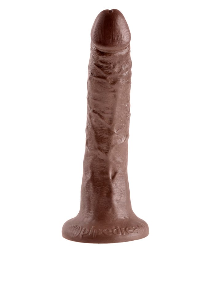 Pipedream - King Cock - Ultra Realistic Dildo - 7 inch - Brown - Stag Shop