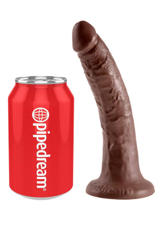 Pipedream - King Cock - Ultra Realistic Dildo - 7 inch - Brown - Stag Shop