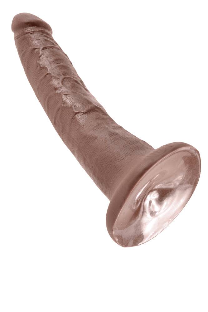 Pipedream - King Cock - Ultra Realistic Dildo - 7 inch - Brown - Stag Shop