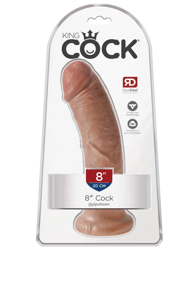 Pipedream - King Cock - Ultra Realistic Dildo - 8 inch - Assorted Colours - Stag Shop