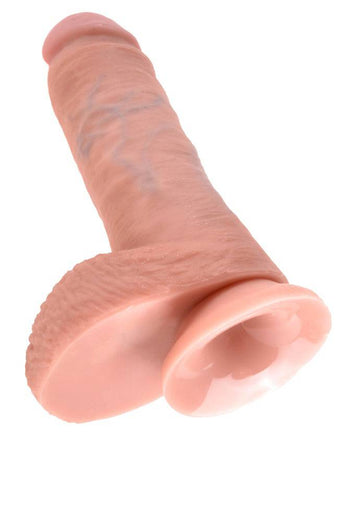 Pipedream - King Cock - Realistic Dildo with Balls - 8 inch - Beige - Stag Shop