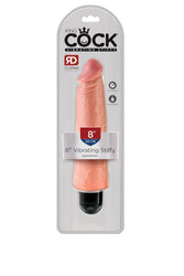 Pipedream - King Cock - Vibrating Realistic Stiffy Dildo - 8 inch - Beige - Stag Shop