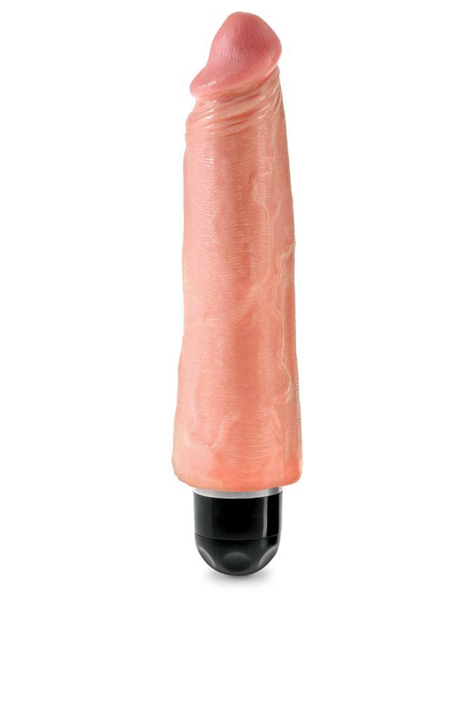 Pipedream - King Cock - Vibrating Realistic Stiffy Dildo - 8 inch - Beige - Stag Shop