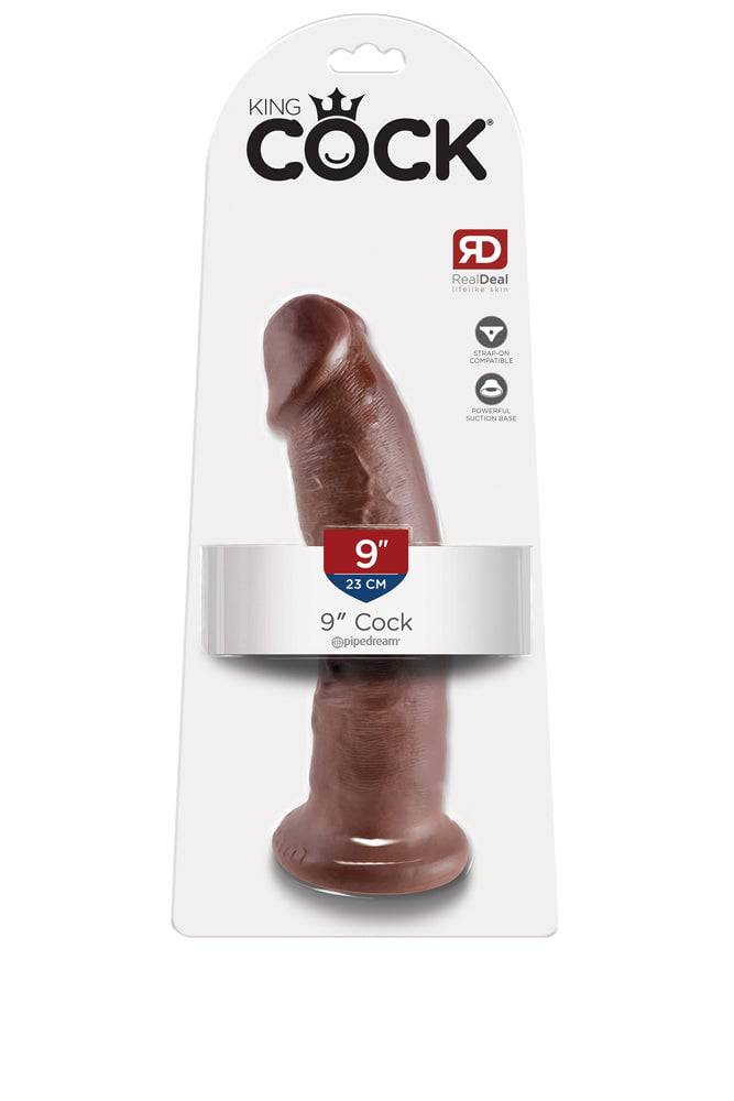 Pipedream - King Cock - Ultra Realistic Dildo - 9 inch - Brown - Stag Shop